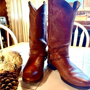 ‘Frye Carson Harness Cognac Mid-calf Boots’